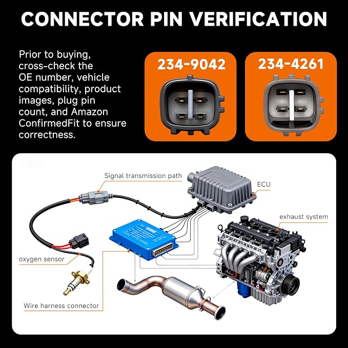 Upstream & Downstream O2 Sensor Set |Direct Replacement OE 234-9042 &234-4261 - Image 4