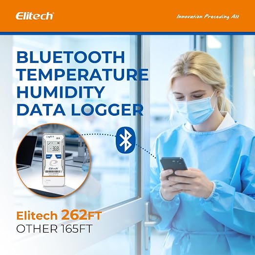 Elitech Bluetooth Temperature Data Logger FDA Standards, Reusable Recorder - Image 4