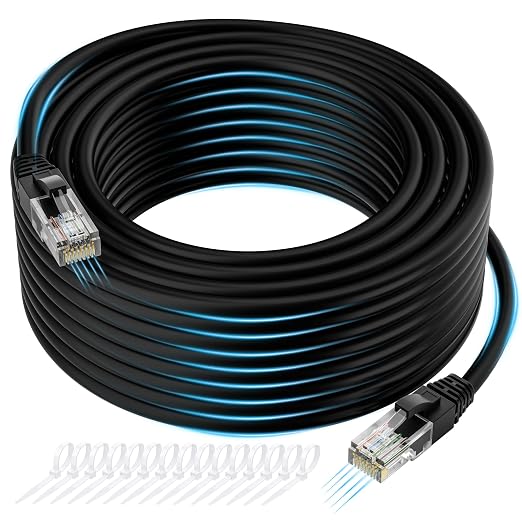 Cat 6 Ethernet Cable 250 FT, Long High Speed Cat6 Internet Cable, Standard RJ45 by Kxable