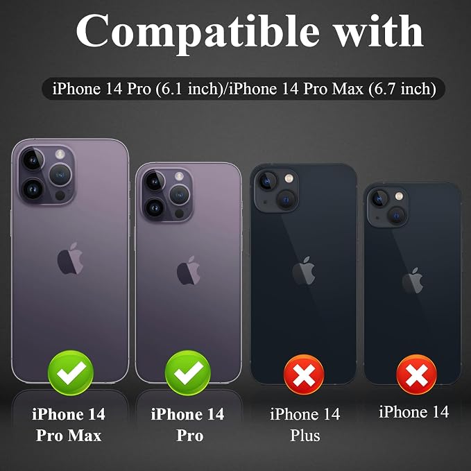 YWXTW Screen Protector for iPhone 14 Pro Max, 9H Tempered Glass, Scratch - Image 2