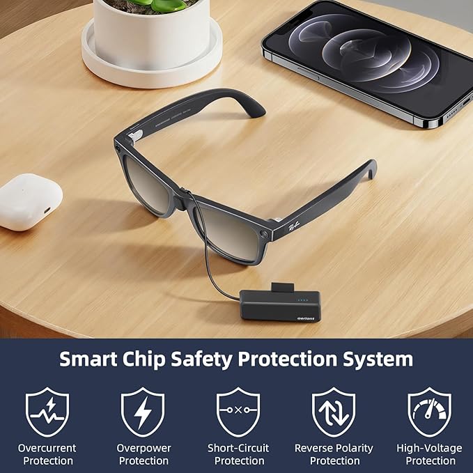 On-the-Go Battery Pack for RayBan Meta Glasses, Ultra-Light Wearable Mini Power - Image 5
