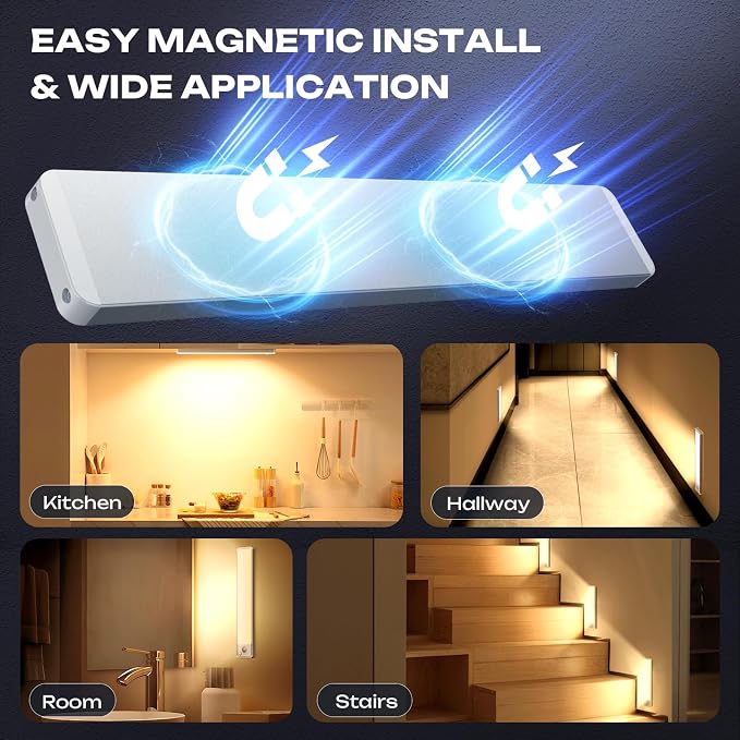 Under Cabinet Lighting Wireless LED Motion Sensor Magnetic Light 2200maAh - Image 3
