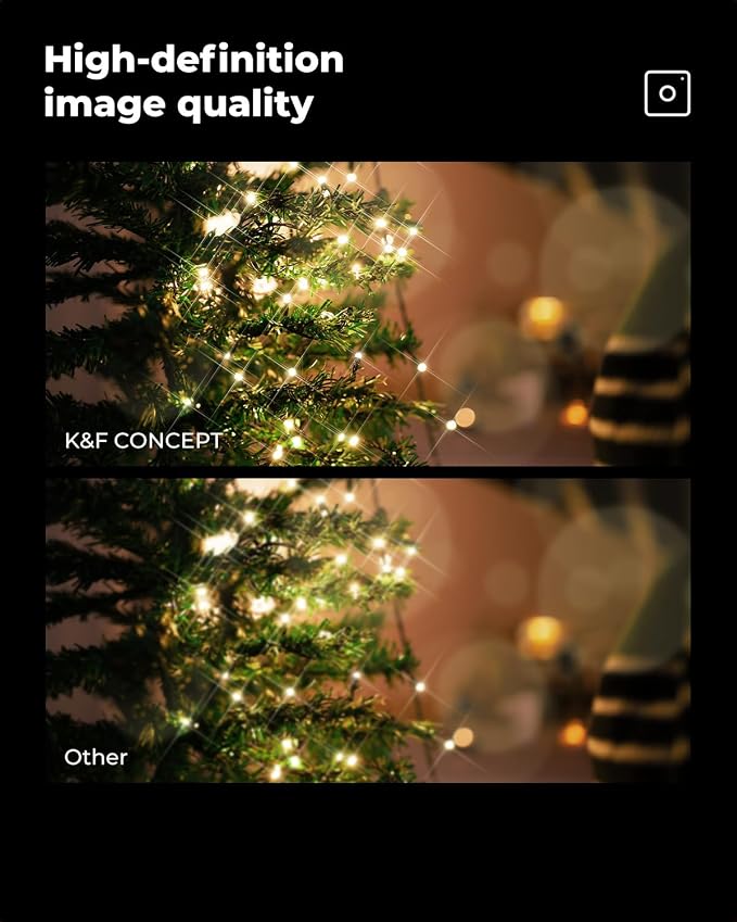 K&F CONCEPT 62mm Variable Short Line Star Lens Filter, Cross Screen Starburst - Image 6