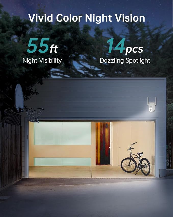 ZUMIMALL 2.5K Wired Cameras for Home Security, 2.4G/5G WiFi Outdoor Camera - Image 4