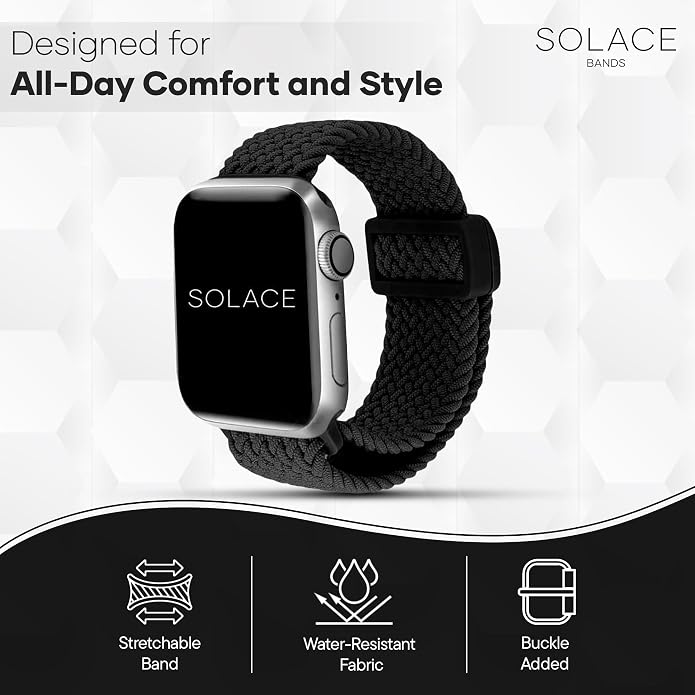 Solace Bands Imperium Adapt Wide Adjustable Nylon Braided Watch Band - Image 8