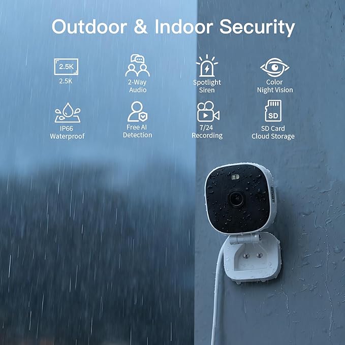 VIMTAG 4MP Security Camera, 2.4G/5G Outdoor Indoor Cameras - Image 4
