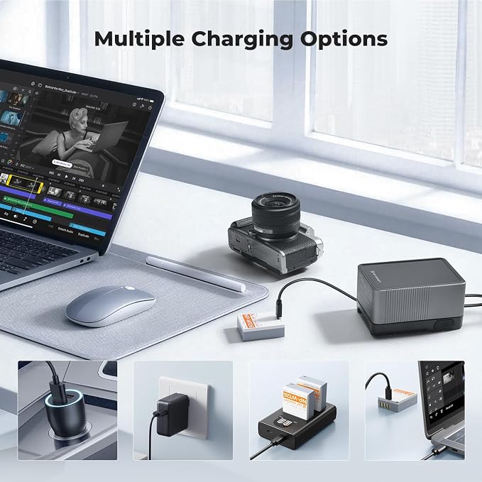 K&F CONCEPT 2-Pack NP-W126 Battery, USB C NP-W126S XT30III Battery Compatible - Image 6