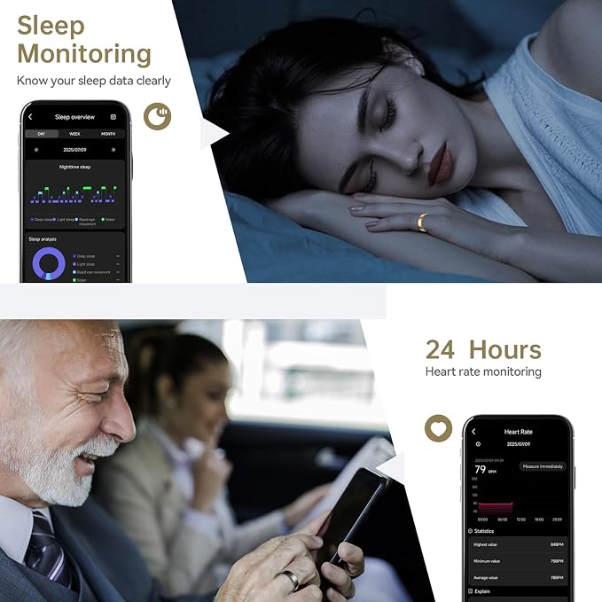 Smart Ring for Women & Men, Featuring Stress and Sleep Monitoring Functions - Image 6
