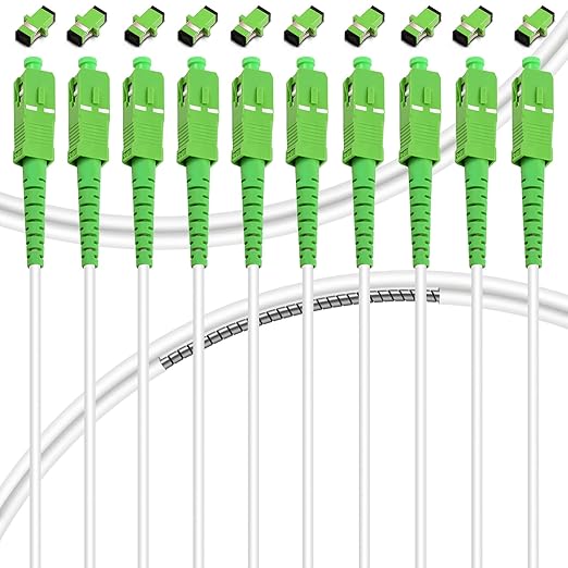 10Pack - 10m SC/APC to SC/APC Fiber Optic Internet Cable, Armored Single Mode by Bangun