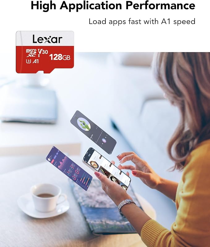 Lexar E-Series 128GB Micro SD Card 5 Pack, microSDXC UHS-I Flash Memory Card - Image 3