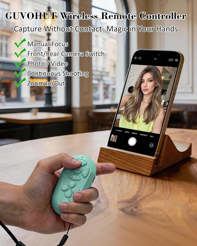 Bluetooth Remote Controller for TikTok Scrolling/Camera/Video Recording/Kindle - Image 3
