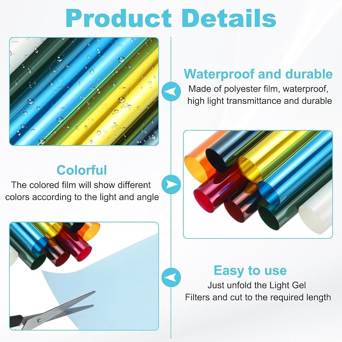 MECCANIXITY Lighting Gel Filter 15.7x19.7 Inch Green Color Correction Sheet - Image 4