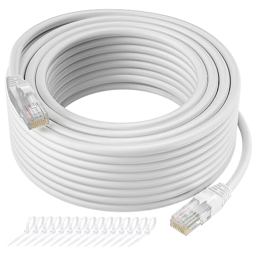 Cat5e Ethernet Cable 75 FT, Long Cat 5e Internet Cable, Standard RJ45 Connector by Kxable
