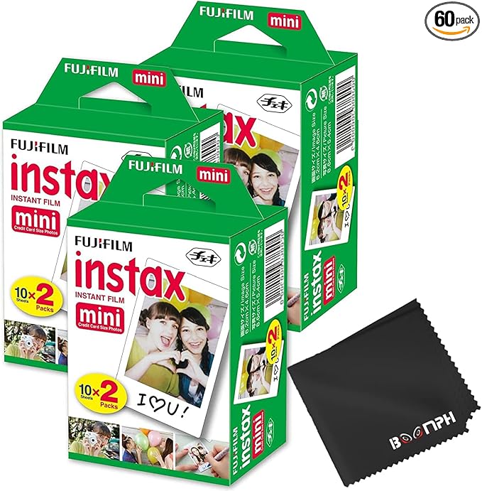Fujifilm Instax Mini Instant Camera Film: 60 Shoots Total, by FUJIFILM