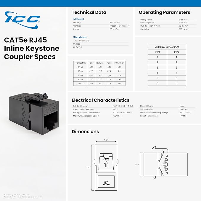 ICC CAT5e Feed-Through Patch Panel, 48 Port, 2U Rackmount, RJ45 Ethernet Patch - Image 9