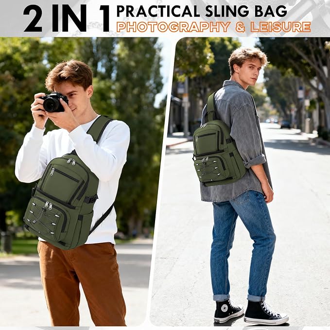 RAINSMORE Camera Bag, DSLR & Mirrorless Camera Sling Bag - Image 5