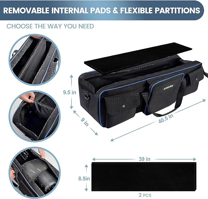 YOREPEK Tripod Carrying Case Bag 40.5", Resistant Light Stand Bag - Image 2