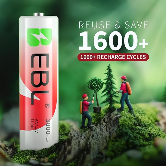EBL Rechargeable AA Batteries Lithium - Image 5