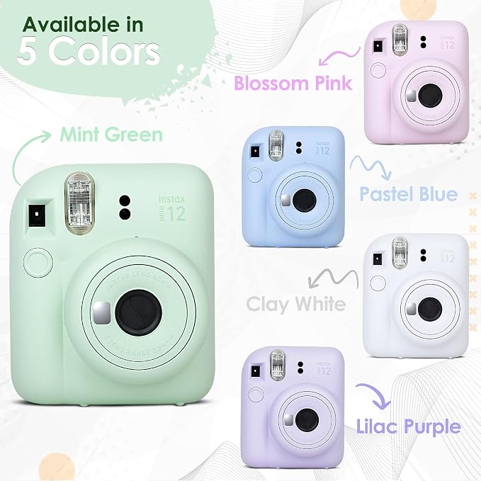 Fujifilm Instax Mini 12 Instant Camera Blossom Pink and Fuji Film Value Pack - Image 7