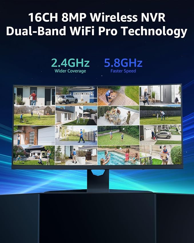 ANNKE Wireless Security Camera System 2TB Hard Drive, 16CH 4K WiFi NVR Kit - Image 6