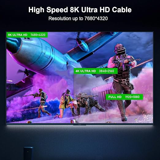 8K Fiber Optic HDMI Cable, 48Gbps Ultra High-Speed HDMI 2.1 Cable 8K@60Hz - Image 3