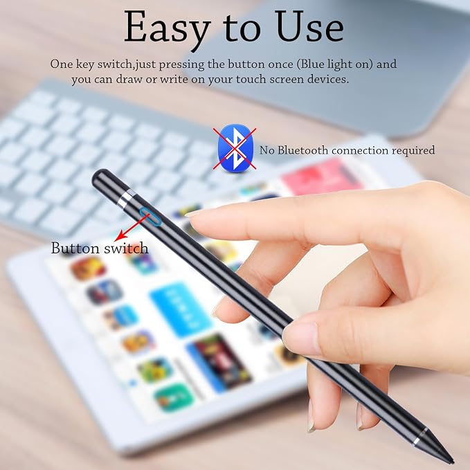 CMARS Stylus Pen for iPad Rechargeable Universal Pad Pencil for Tablet - Image 4