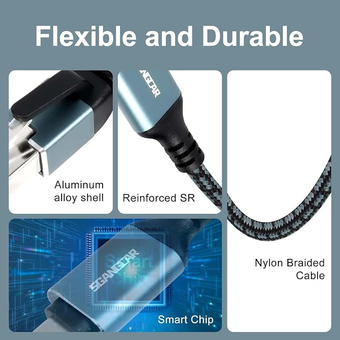 USB C to Ethernet Cable, 25 Feet Type C to Gigabit Ethernet Cable, USB C to - Image 4