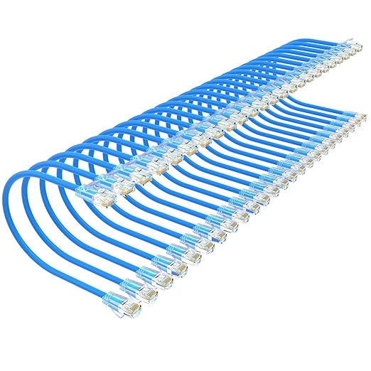 Cat 6 Patch Cables 3 feet, Slim Cat6a Ethernet Patch Cable 10Gbps 550Mhz by Unknown