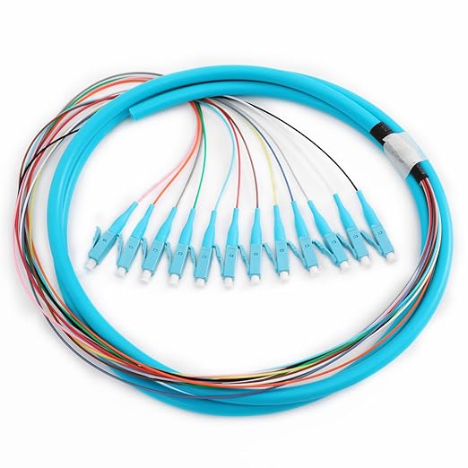 LC-OM3 12 Pigtail 12 Strand Multimode OM3/OM4 50/125 LC-UPC Fiber Pigtail by ProfessionalFiberNetworkDevicemanufacturer