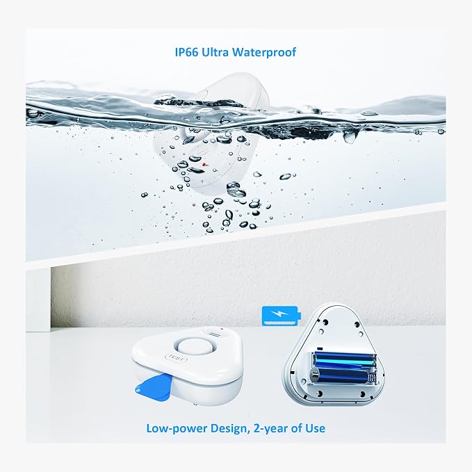 Stechro Water Leak Detector, 120dB Water Sensor Alarm, Water Leakage Detection - Image 7