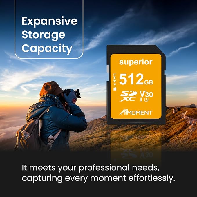 MMOMENT 512GB Full-Size SD Card UHS-I U3 V30 Class 10 High Speed SDXC – Up to - Image 3