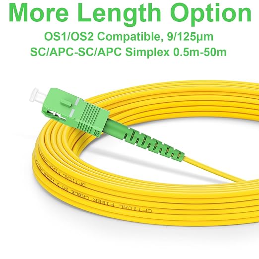 FLYPROFiber- 30m/98ft SC/APC to SC/APC Fiber Optic Internet Cable, Single Mode - Image 3