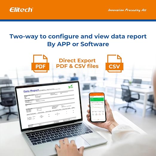 Elitech Bluetooth Temperature Data Logger FDA Standards, Reusable Recorder - Image 7