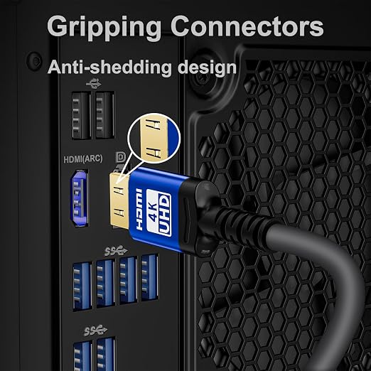 18Gbps hdmi Cables 3ft with Gripping Connectors, 4k Ultra high Speed Ethernet - Image 2