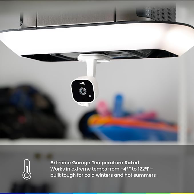 myQ Smart Garage Starter Kit: Garage Door Video Keypad + Rechargeable Battery + - Image 9