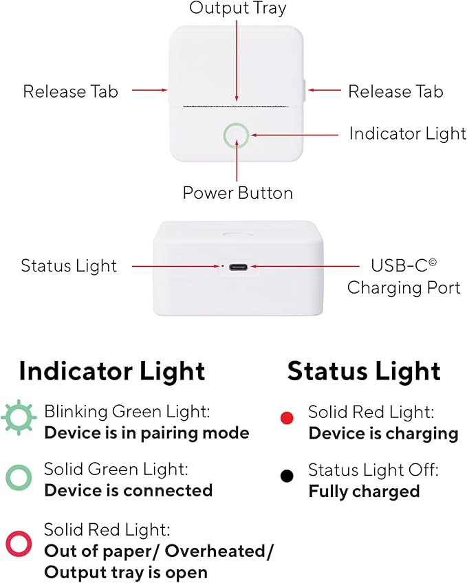 Mini Portable Thermal Printer, Monochrome Label, Receipt and Image Printer - Image 5