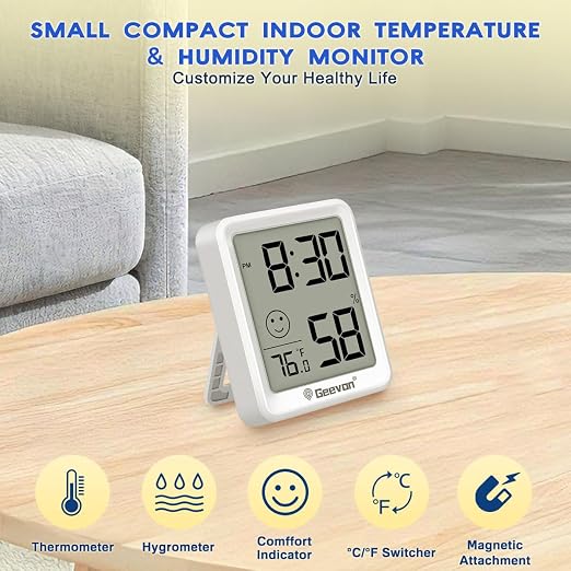 Geevon 4Pack Mini Indoor Thermometer Hygrometer - Image 2