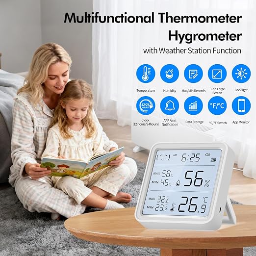 eMylo WiFi Thermometer Hygrometer, Smart Wireless Indoor Temperature Humidity - Image 2