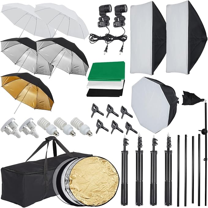 Photography Lighting Kit with Backdrops, 8.5 x 10 ft Backdrop Stand, Softbox - Image 8