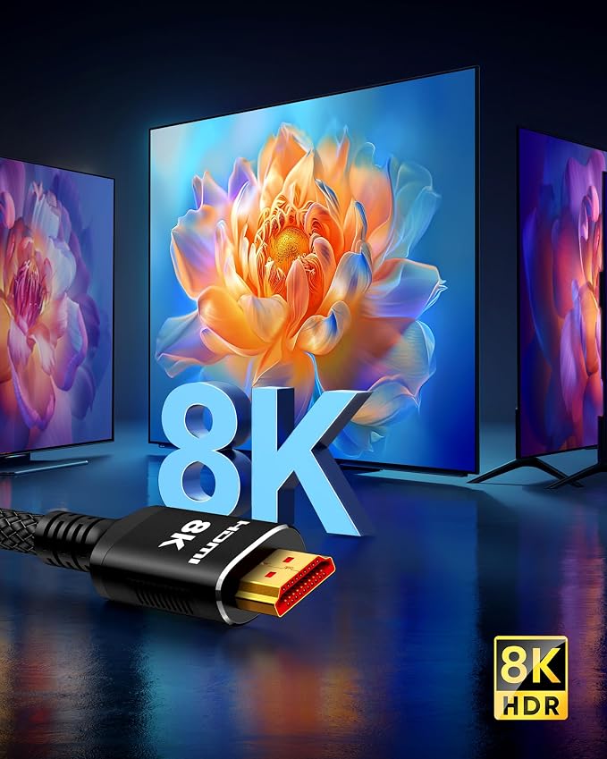 Snowkids 8K HDMI Fiber Optic Cable Long 2.1 75FT/23M, Unidirectional 48Gbps - Image 9