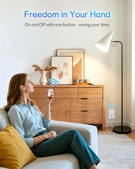Greencycle Remote Control Outlet, 2 Wireless Light Switches and 2 Outlet Plugs - Image 3