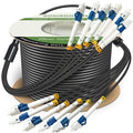 400 Meters 6 Core Industrial TPU LC to LC Outdoor Armored Fiber Optic Cable by YUTIANHOME