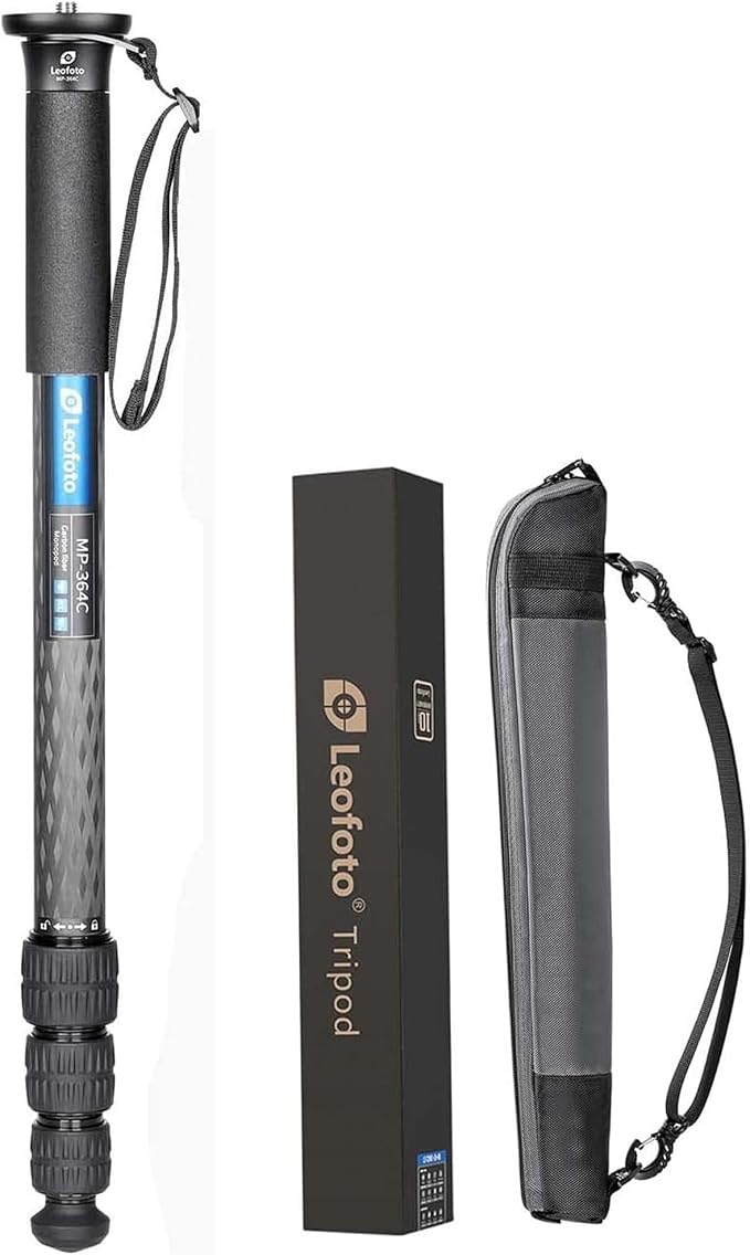 Leofoto MP-364C 67" 4-Section Carbon Fiber Portable Monopod, Lightweight by TAKINGITFURTHER-LEOFOTO