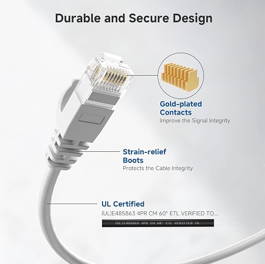 Cable Matters 10Gbps Snagless Cat 6 Ethernet Cable - 25ft - Image 5