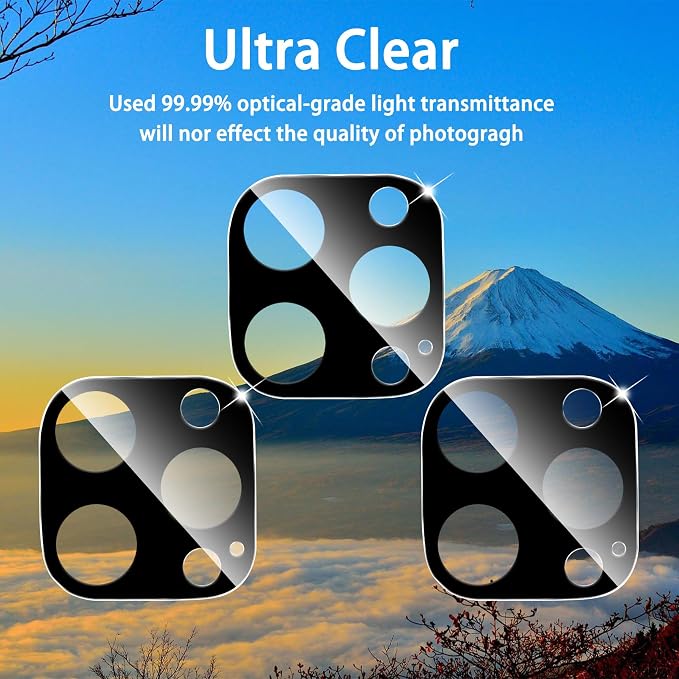 Dengduoduo 3 Pack Tempered Glass Camera Lens Protector - Image 3