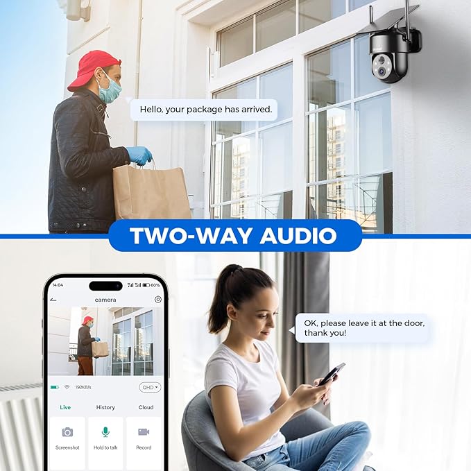 LITYMOL 2K Solar Camera for Home Safety, 360° View Security Cameras Wireless - Image 7