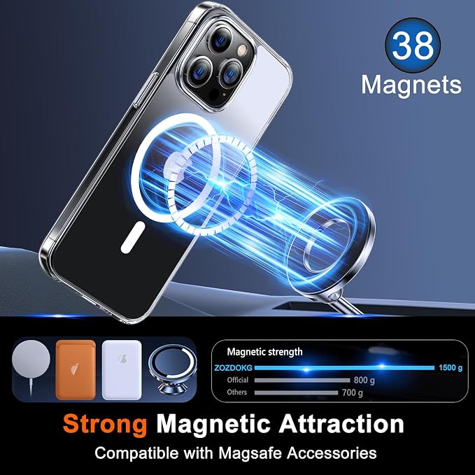 Magnetic for iPhone 15 Pro Max Case Clear - Image 3