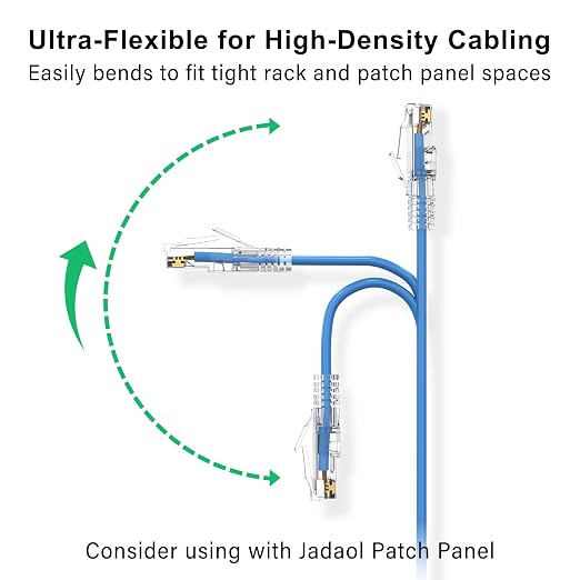 Jadaol UL Listed Patch Cables Cat 6a / Cat 6 1.5 ft 24-Pack, 10Gbps 550MHz Slim - Image 2