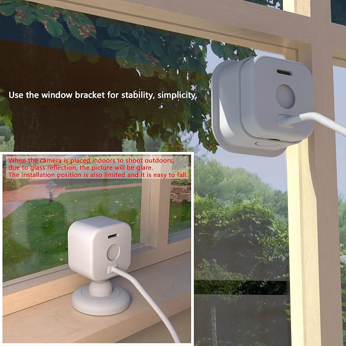 Teccle Window Mount for Blink Mini 2k / 2, Through Glass Use Blink Indoor Camera - Image 5