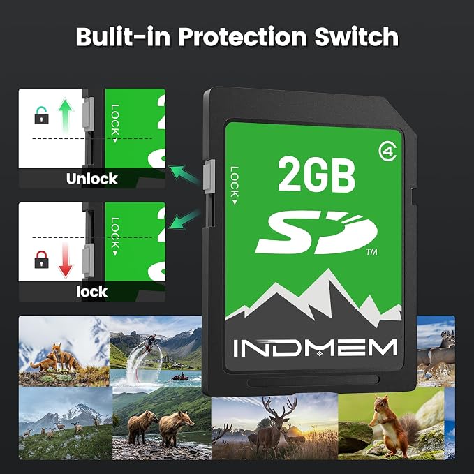 INDMEM 2GB SD Card, 2 Pack 2GB Class 4 Flash Memory Card 2G SLC Standard Secure - Image 6
